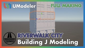 3D Modeling in Unity - Full Making Video of Modeling a Building J in Riverwalk City with UModeler.