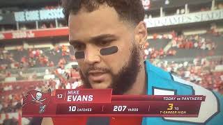 Mike Evans Erin Andrews Buccaneers WIN NFC SOUTH OVER PANTHERS