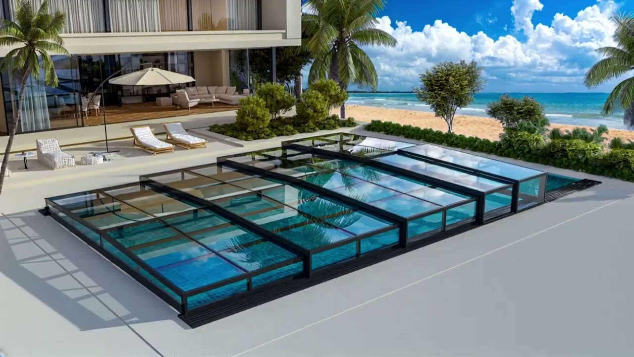 Nison Sliding Pool Enclosure