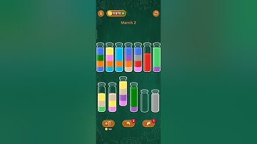 Sort em all daily challenge March 2. #games #waterpuzzle #gameoffline