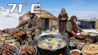 Afghanistan Warm Yurt Home | Lamb Ribs, Noodle Soup & Newborn Winter Feast screenshot 1