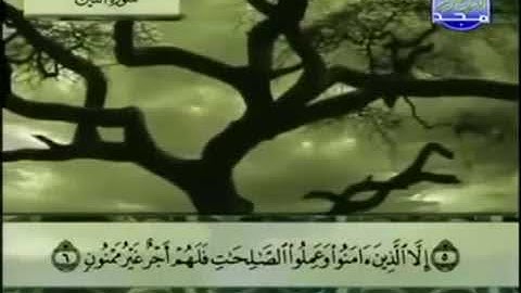 سورة التين مكررة للاطفال ترتيل الشيخ عبد الباسط عبد الصمد من قناة المجد للقرآن مع الكلمات