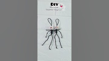 Diy macrame skeleton keychain 😱|| bag keychain👻|| #shorts #ytshorts #skeletonkey #diy