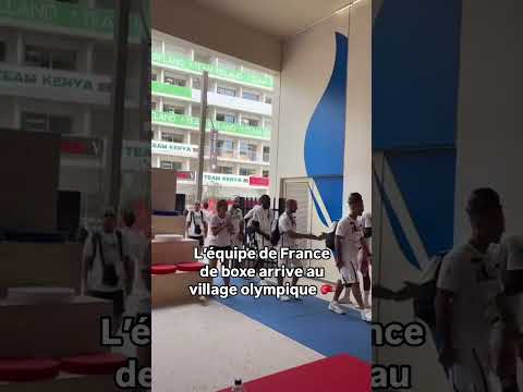 🥊  L'équipe de France de boxe arrive au village olympique ! #boxe #olympics2024 #olympics #jo2024