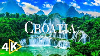 FLYING OVER CROATIA (4K UHD)  Soothing Music Along With Beautiful Nature Videos