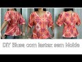 DIY Corte e Costura de Blusa com lastex sem molde, Costura Fácil