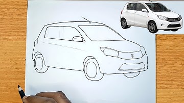 How To Draw a Suzuki Celerio Car | Easy Step by step Drawing || Maruti Suzuki celerio ART 