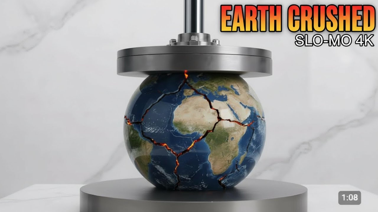 EARTH vs HYDRAULIC PRESS | So Satisfying to Watch 🌍💥