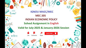 MEC 205 SOLVED ASSIGNMENT in English | MEC 205 Solved Assignment in English July 2025 & Jan 2026