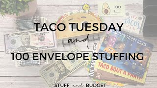 TACO TUESDAY Savings Challenge Day   | Let's Stuff My 100 Envelope Challenge