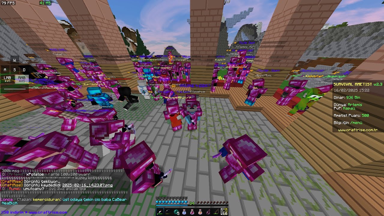 Ametist PvP 100V100 Yırtmaca Düello VS Açık Alan