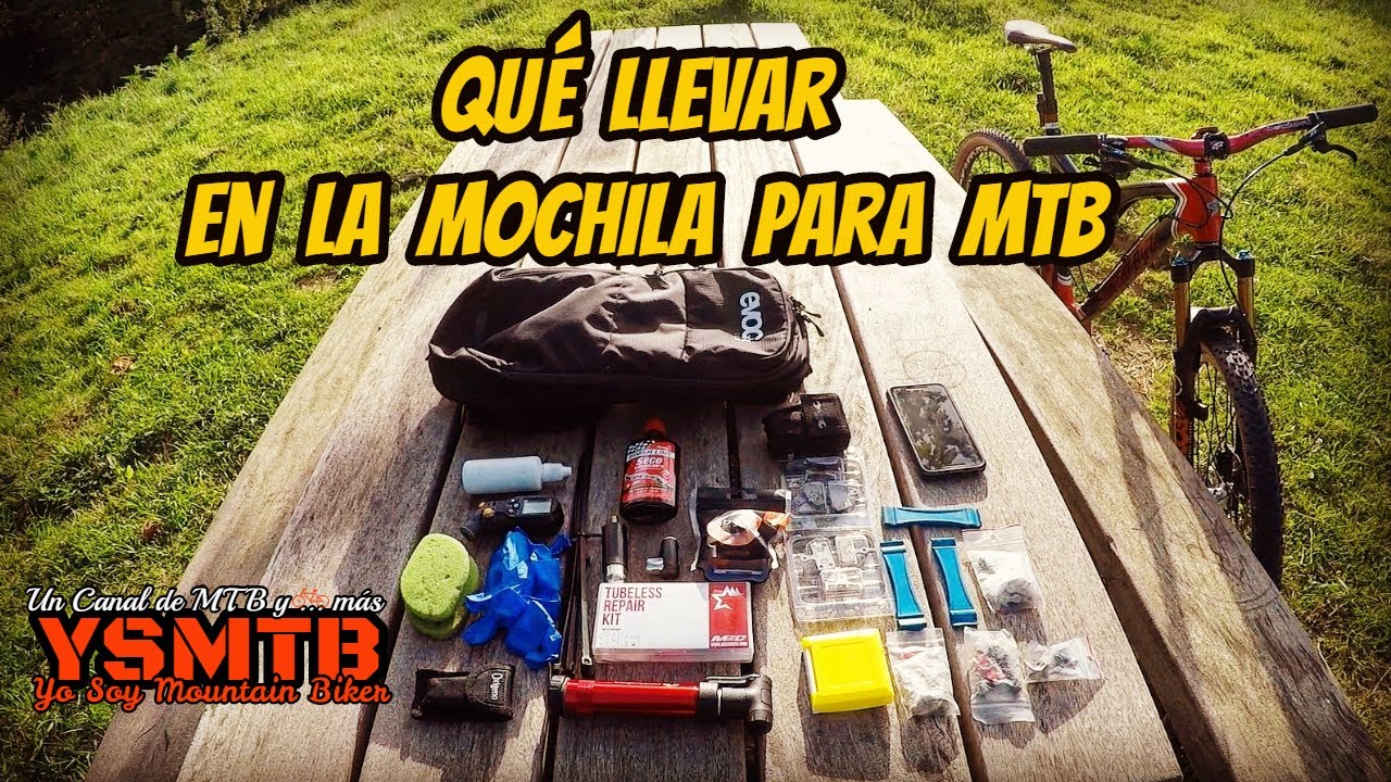 Qué llevar en la mochila para MTB. 