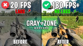 🔧Boost FPS, Fix Lag And Stutter In Gray Zone Warfare✅| Best Settings!