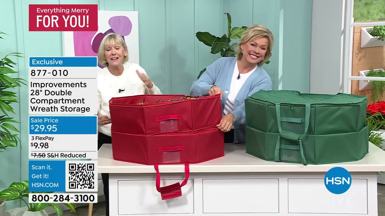 Improvements 28" Double Compartment Wreath Storage