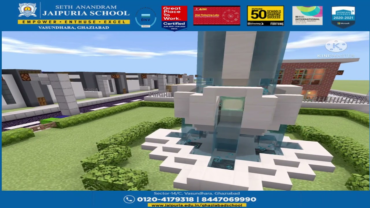 Minecraft Project - Naman Gupta of Grade VIII for applying creative design thinking skills