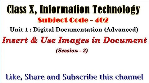 Insert and Use image in Writer in Open office | Class X | by Bhanu Pandey | #SPS