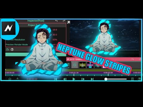 Neptune Glow Stripes in Node video | Node Video Glow Stripes like NEPTUNE