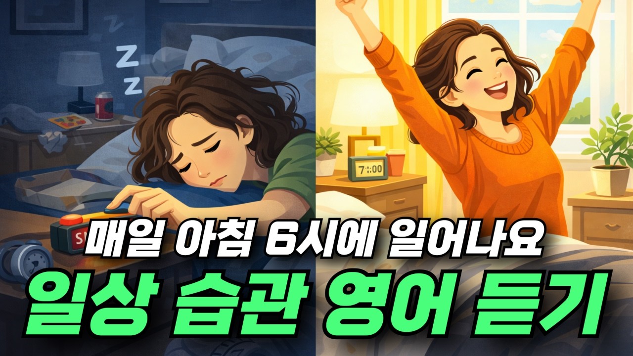 일상 습관 영어 듣기 - 매일 아침 6시에 일어나요 ⏰📖☕