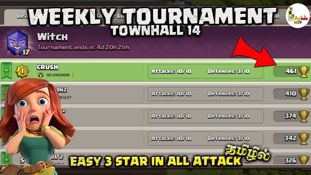 எப்பிரா!!! I Got Perfect 3 Stars in Every Attack! | TH14 Tournament Highlights | LAZYMAN COC