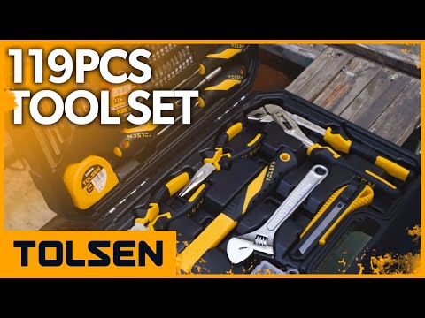 Комплект інструментів та аксесуарів Толсен 119 предметів, видео 1