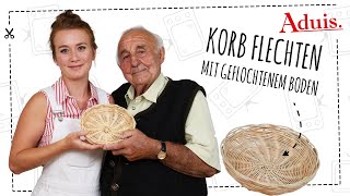 Korb flechten mit Boden | Peddigrohr flechten für Anfänger