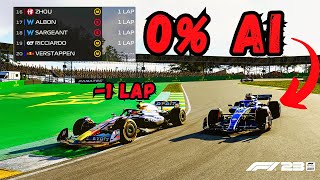 LAPPED by 0% AI?? | F1 23 Challenge