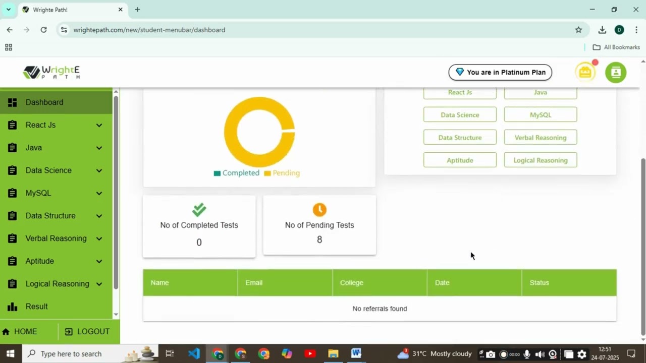Don’t just learn-become industryready!Join the PlatinumPlan today & start your journey to excellence