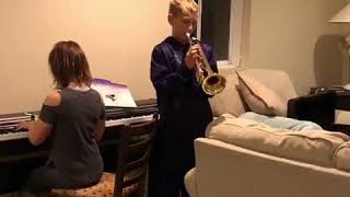Linus And Lucy Song On The Piano And Trumpet