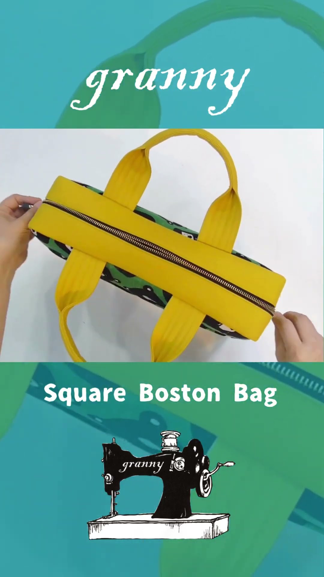 スーちゃん 手縫い スクエアボストン スクエアボストンの作り方 How to make a SQUARE BOSTON BAG