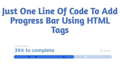 How To add progress bar with simple html tag | How to create progress bar with html,css | preloaders