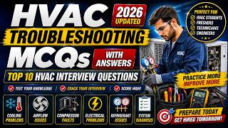 HVAC Troubleshooting MCQs with Answers | Top 10 HVAC Interview Questions (2026)
