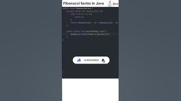 Fibonacci Series in Java | Java Interview Questions and Answers| #java #shorts #leetcode #coding