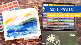 Abstract Landscape with Mixed Media using Soft Pastels from Arrtx 👉 Review screenshot 5