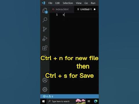 Create new file in vs code shortcut key | how to create file in Visual ...