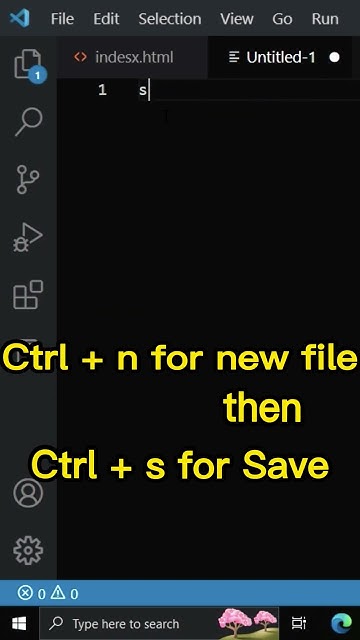 Create new file in vs code shortcut key | how to create file in Visual ...