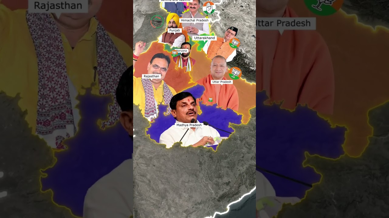 Whose government is in which state of India? #shorts