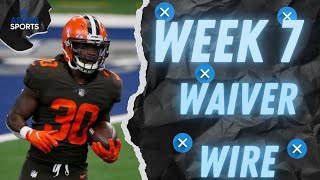 Waiver Wire Adds Week 7 | Fantasy Football 2021