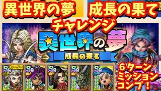 【ドラクエタクト】異世界の夢〜成長の果て〜チャレンジを６ターンでミッションコンプリートできる編成を紹介！