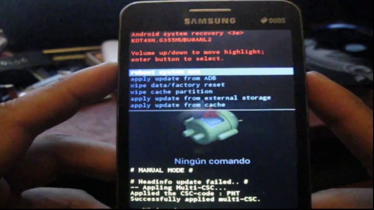 RESET SAMSUNG GALAXY CORE 2 G355M - YouTube