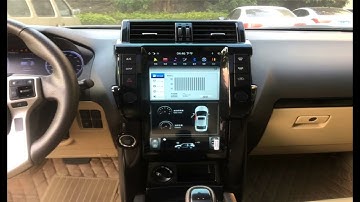 How to Install 13.6 inches Tesla Screen Toyota prado 2010-2017 android Car Radio？？