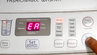 Dowlance Automatic Washing Machine Error (EA)