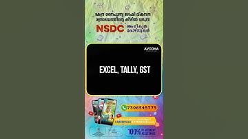 Avodha Excel Tally GST Course Demo Class #avodhacourses