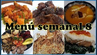 Menu semanal #8, menú delicioso