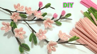 How to make Cherry Blossom with pipe cleaner | Handmade gift ideas by Handcraft Sreyneang