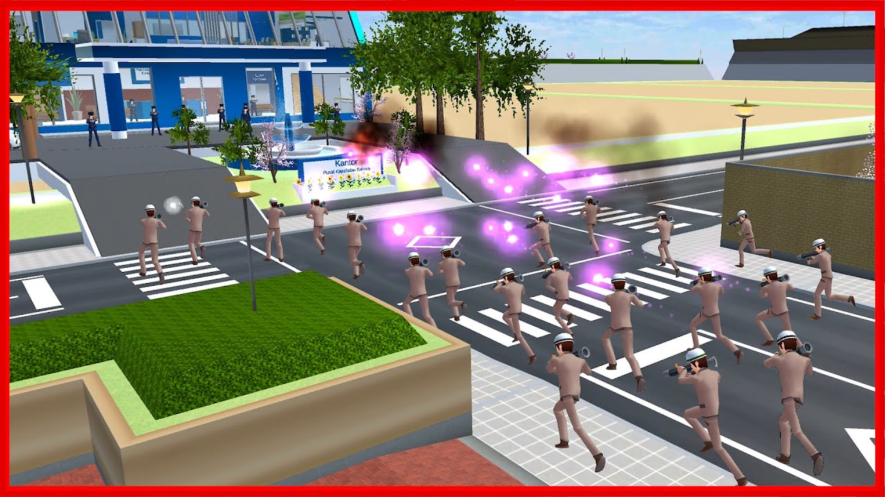 Construction Crew VS Police || SAKURA School Simulator - YouTube