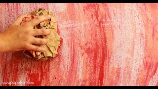 Cómo pintar pared con efecto envejecido