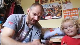 How to change a battery on a toy train.