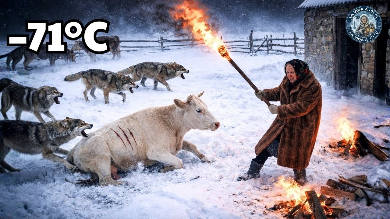 Una viuda de 91 años y su nieto protegen al ganado de los lobos in Tormenta de nieve a -71 °C