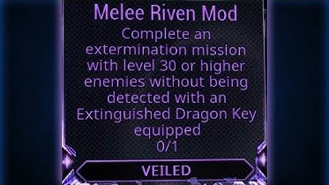 Warframe - Riven Challenge Guides #2 | Exterminate - lvl +30 - undetected -  extinguished dragon key