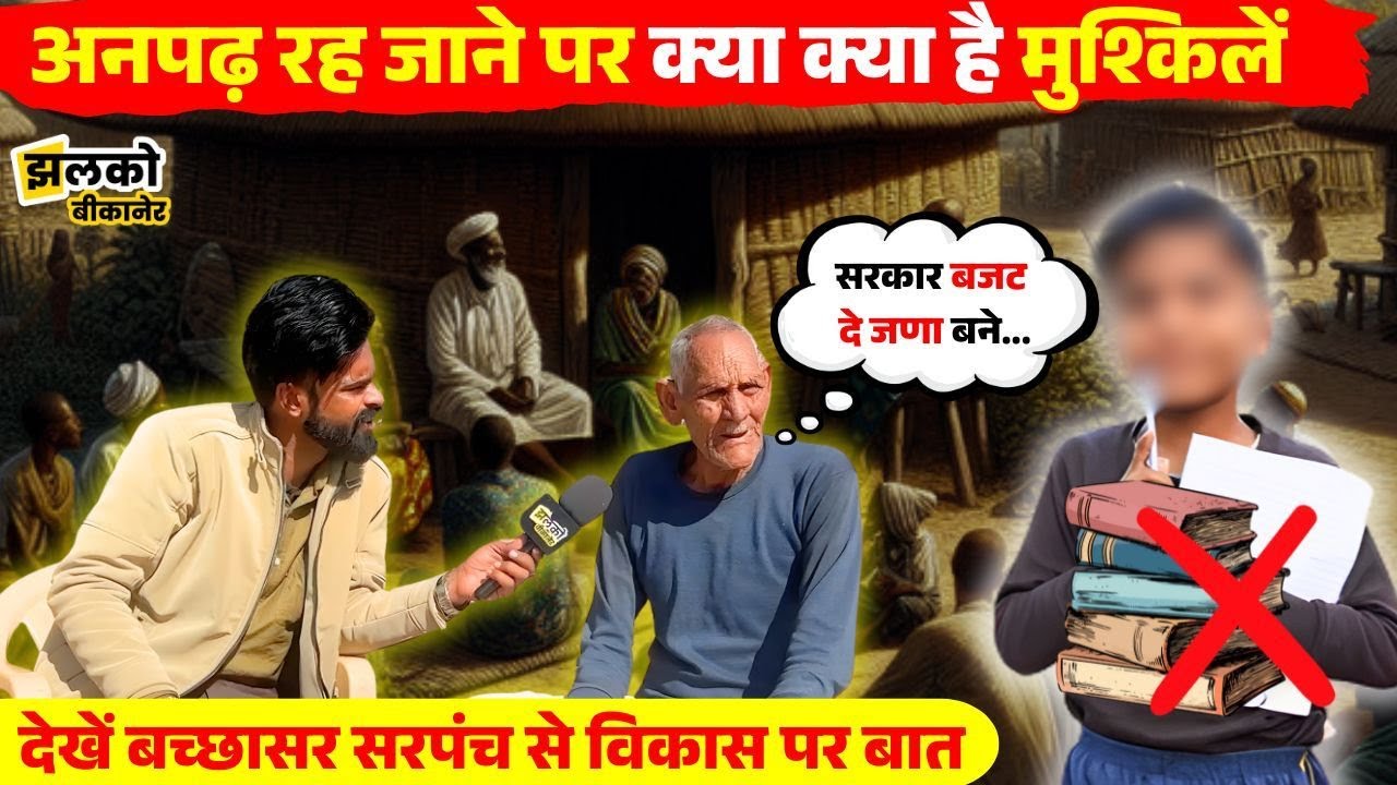 Bikaner के Bachhasar गाँव में विकास पर सरपंच से सीधी बात, देखें कैसे कमरे में गुजार रहे हैं जिंदगी